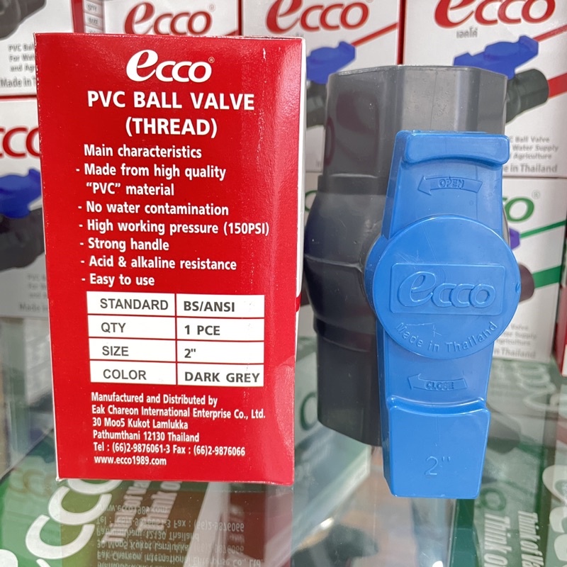 Van nhựa Ecco phi 60 có ren trong nhập khẩu từ Thái Lan