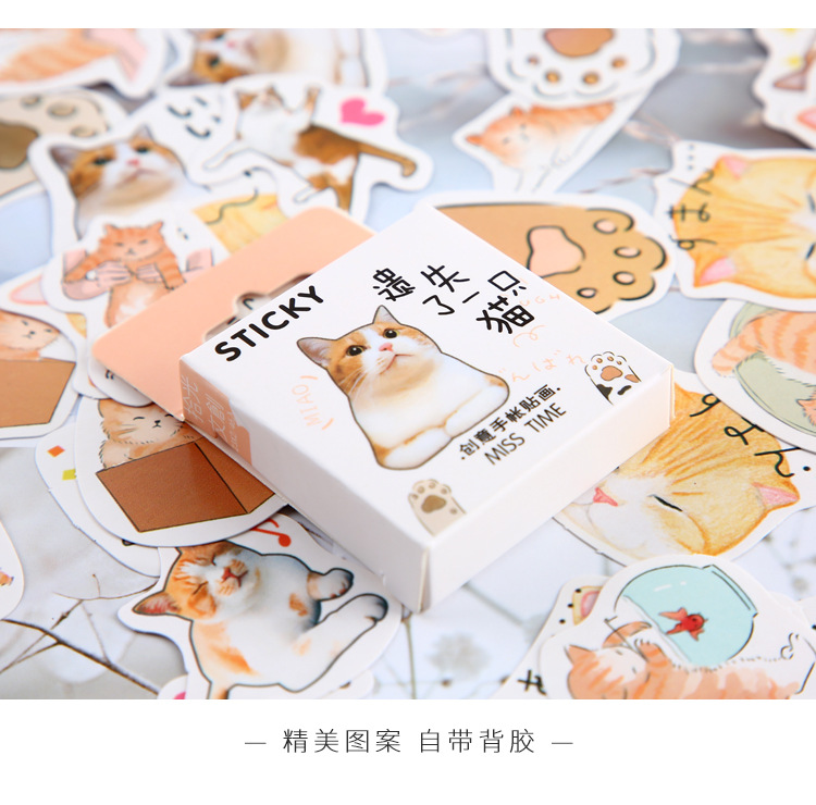 46pcs/box Hình dán đóng hộp Hình dán sáng tạo Trang trí Nhật ký tài liệu Hình dán album