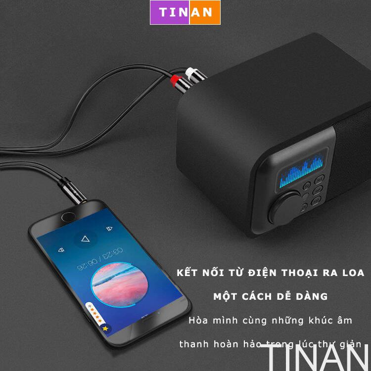 Cáp Chuyển Jack 3.5mm Stereo Sang 2 Cổng Hoa Sen RCA, Cáp Kết Nối Điện Thoại, IPod, MP3, Máy Tính Ra Loa