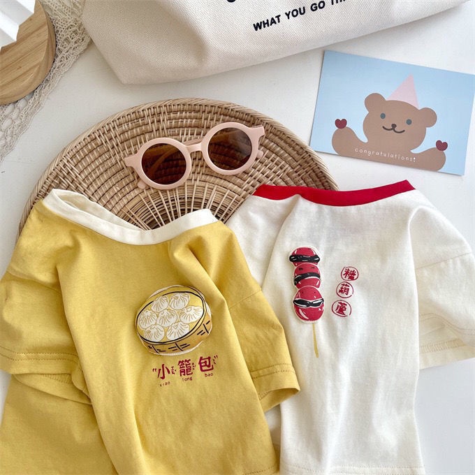 Áo Thun 100% Cotton Nguyên Chất Tay Ngắn Phong Cách Nhật Bản Thời Trang Mùa Hè Hàng Mới 2022 Dành Cho Bé Trai Và Bé Gái