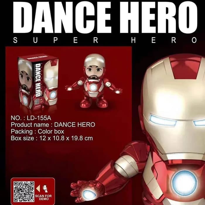 zavanese Siêu Nhân Iron Man nhảy theo nhạc , mở mặt