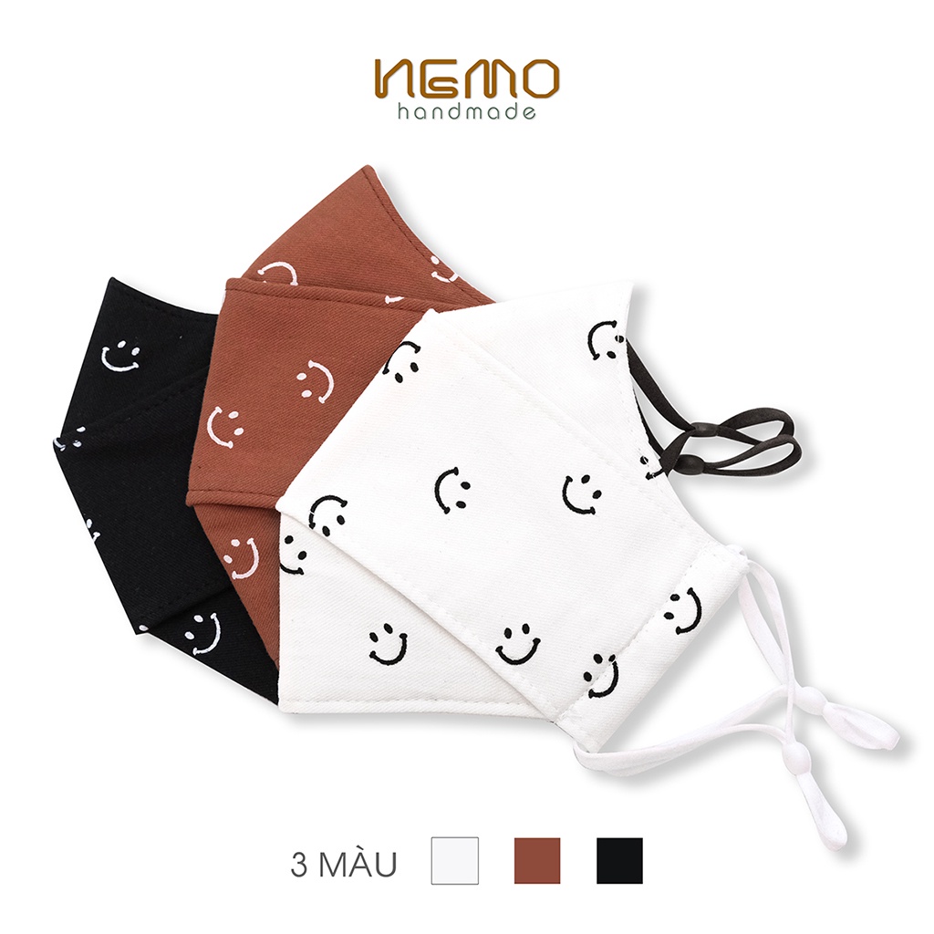 Khẩu Trang Vải 4D Nemo Handmade Vải Oxford dày dặn, Có Đủ Size Cho Người Lớn Và Em Bé - KTMC