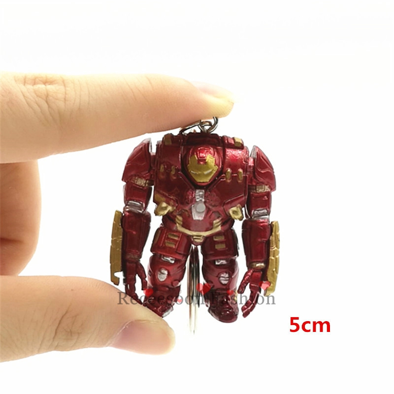 Móc khóa đồ chơi mặt hình siêu anh hùng Iron Man Marvel 5cm dành cho trang trí túi xách và cho trẻ em