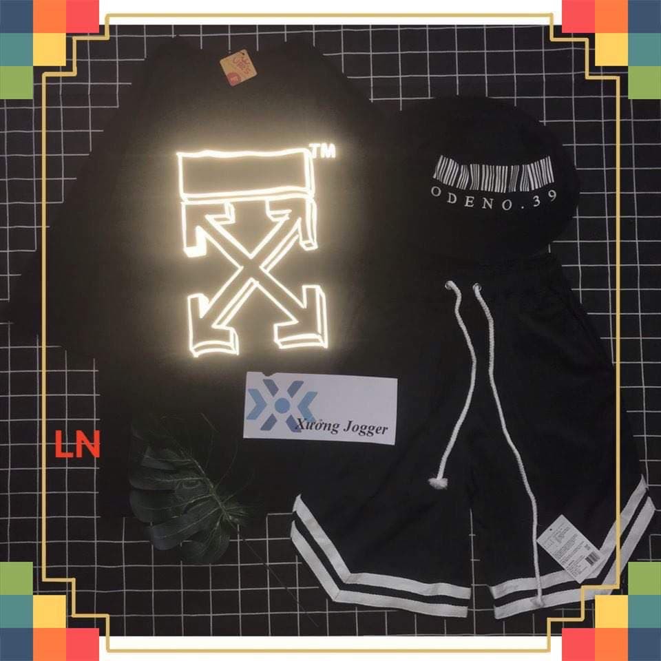 Set áo phản quang X và quần đùi viền