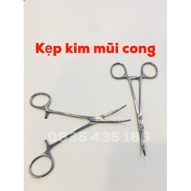 KẸP KIM MŨI CONG CÁN VÀNG CAO CẤP (Răng cưa)