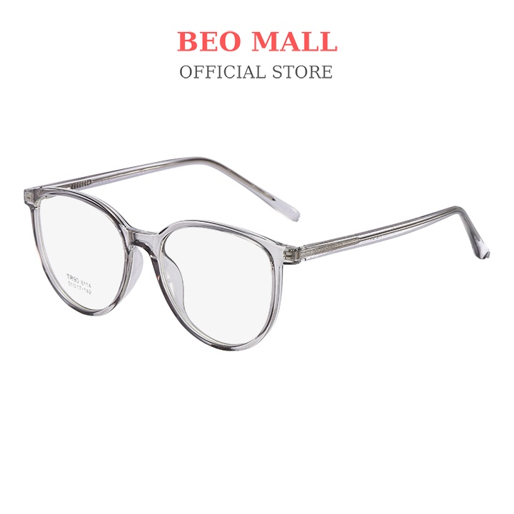 Gọng kính cận nữ cao cấp BEOMALL thiết kế bầu uốn lượn sang trọng cá tính thời thượng siêu bền bỉ 8114