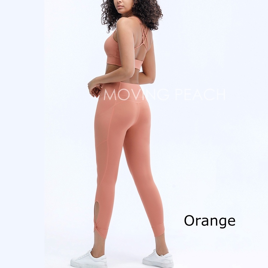 MOVING PEACH Women Sports sets Beauty-back Yoga bra with Leggings CBN+CLN