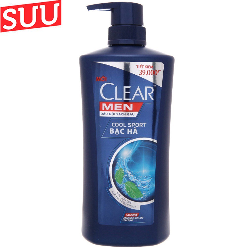 Dầu gội sạch gàu Clear Men Cool Sport bạc hà 650g  suu.shop cam kết 100% chính hãng