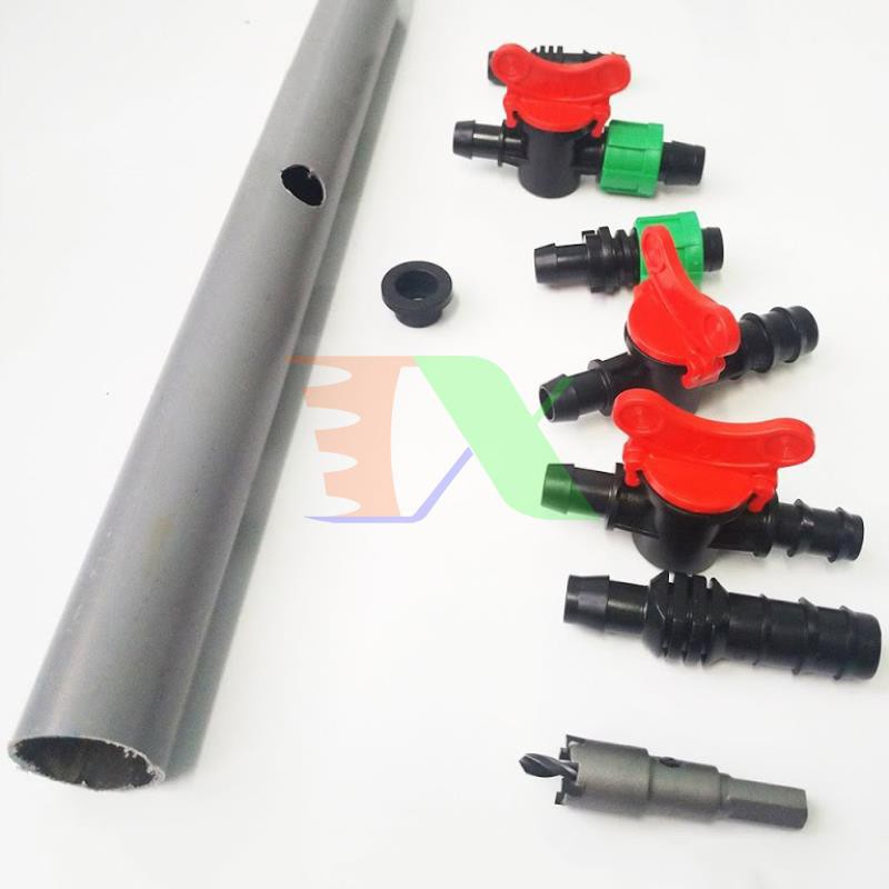 Khởi thủy có van khóa TM-16D Φ16 mm, Khởi thủy kèm đai cao su Φ16 * Φ12 mm