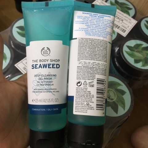 Sữa rửa mặt da dầu the body shop seaweed deep cleansing gel wash 125ml