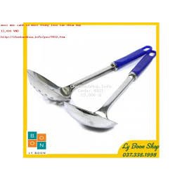 Bộ vá muôi múc inox cán dài 3 món cao cấp - bộ 3 vá inox tiện lợi
