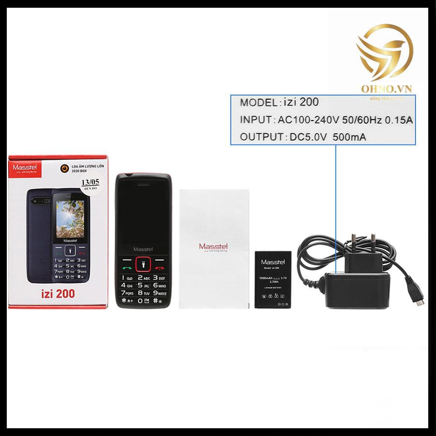Điện Thoại Phổ Thông Giá Rẻ Masstel IZI 200 Điện Thoại Đập Đá Cho Người Già - OHNO Việt Nam