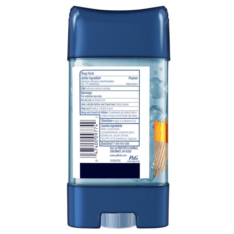 Lăn khử mùi nam Gel Gillette Sport Active 107g - Mỹ