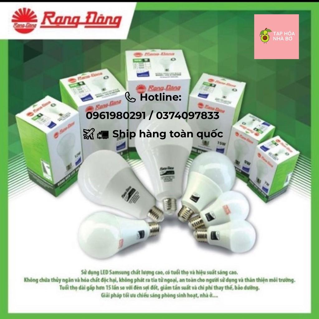 Bóng đèn tròn LED BULB Rạng Đông 3W - 5W - 7W - 9W - 12W - 15W