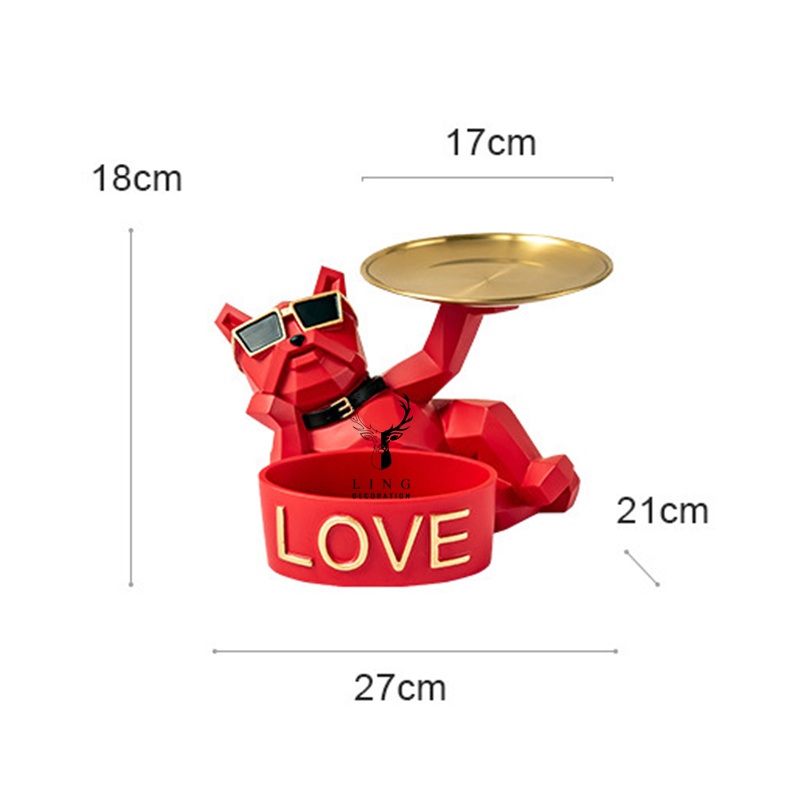 Trang trí con chó để đồ