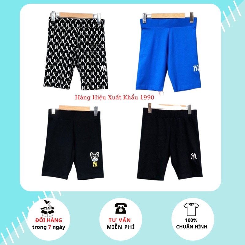 Quần ngố dáng legging thể thao chuẩn mẫu logo thêu nổi n/y