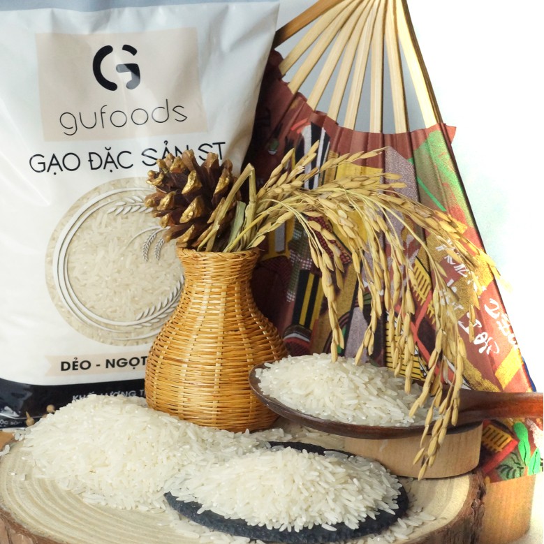 Gạo sạch GUfoods - Trắng sữa, dẻo, ngọt, thơm - Túi 1kg