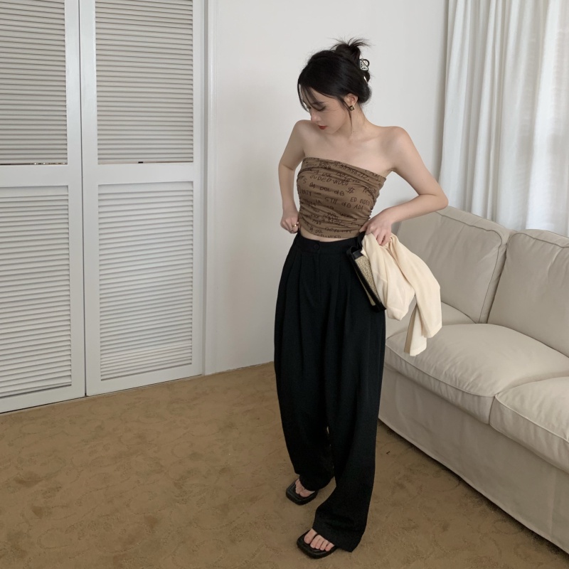 Áo Ống Không Tay In Chữ Thời Trang Mùa Hè Dành Cho Nữ