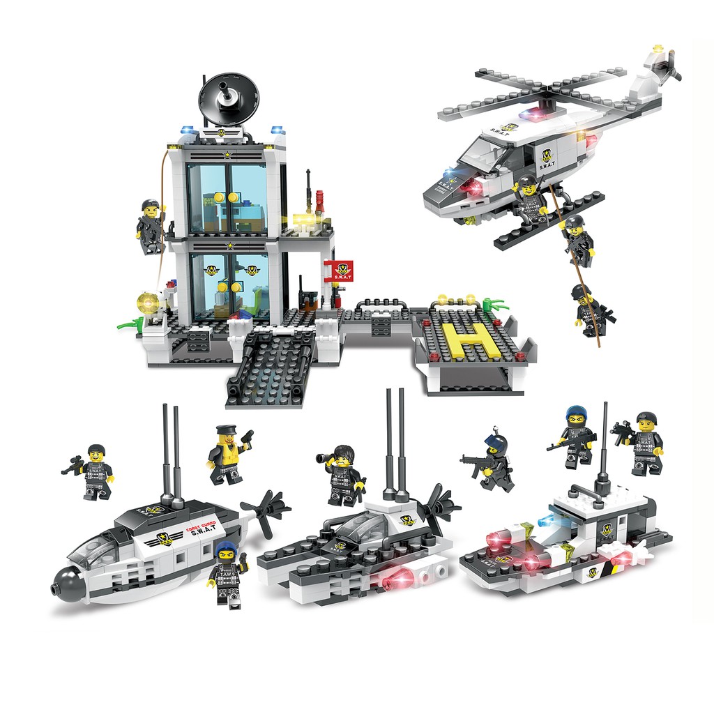 Đồ chơi ghép hình Lego Trạm Cảnh sát đặc nhiệm COAST GUARD SPECIAL TEAM 646pcs No.A332