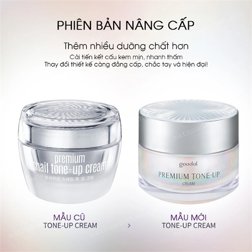 Kem Dưỡng trắng Ốc Sên Goodal Premium Snail Tone Up Cream 30ml