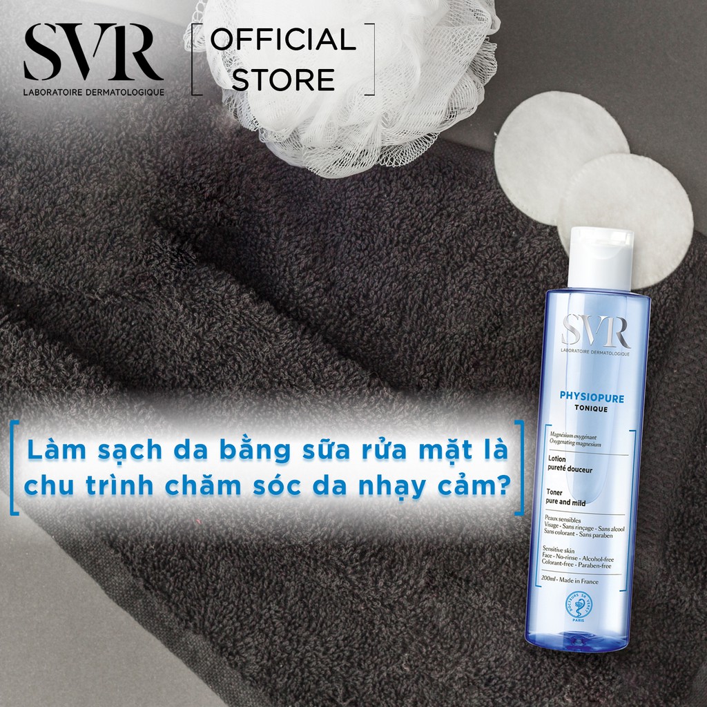 Nước cân bằng làm sạch sâu cho da mặt nhạy cảm SVR PHYSIOPURE Tonique 200ml