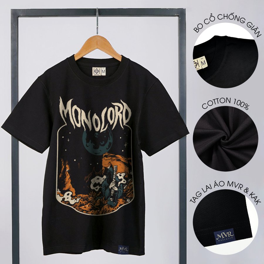 Áo phông thun Cotton phom rộng hành tinh âm nhạc phong cách MVR size rộng tee Mỹ BB4279