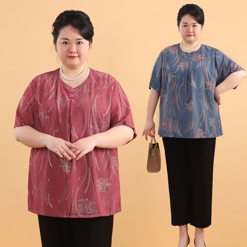 Áo Thun Tay Ngắn Ngoại Cỡ Ngoại Cỡ Dành Cho Phụ Nữ Trung Niên Và Phụ Nữ Lớn Tuổi Cộng Với Sự Giải Trí Trích Dẫn Giải Phóng Khoáng Cay Của Người Cao Tuổi Ca Nôn Ám / Tiểu Bang Tận Dữ Vận Gốc 4.13