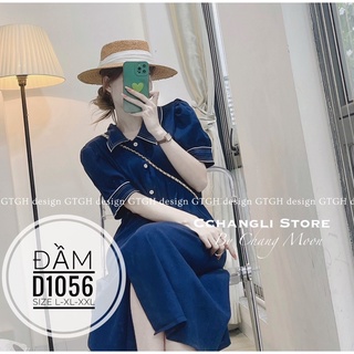 Bigsize Đầm sơ mi viền D1056
