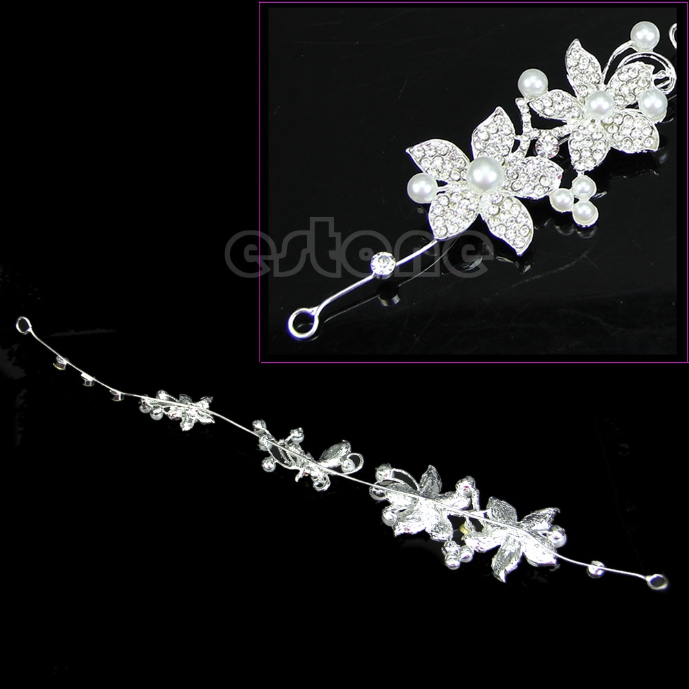 Cài Tóc Hoa Đính Đá Và Ngọc Trai Nhân Tạo Thời Trang