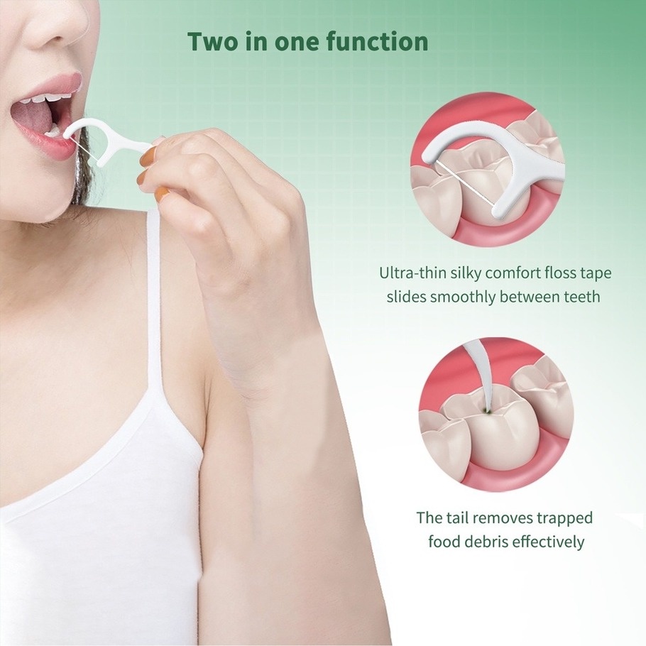 Set 30 Chỉ Nha Khoa Bằng Nhựa Mềm Đàn Hồi Chăm Sóc Răng Miệng Sạch Sẽ