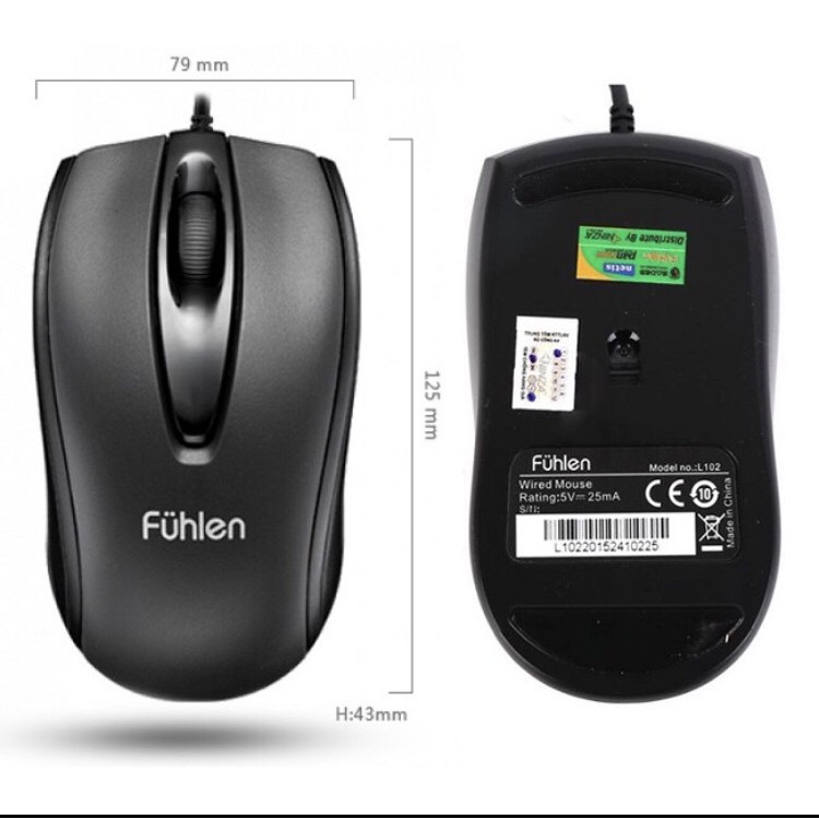 Bộ bàn phím GAME Fuhlen L500S và chuột Fuhlen L102 có dây- Mới 100%