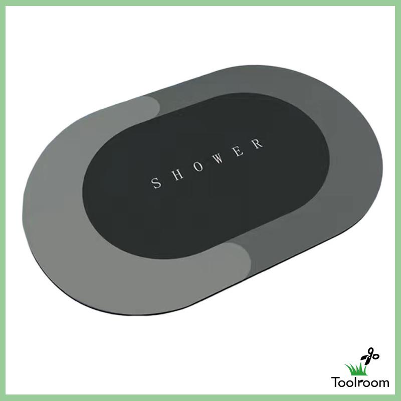 Thảm Chùi Chân Chống Trượt Nhanh Khô Hình Oval Kích Thước 40x60cm