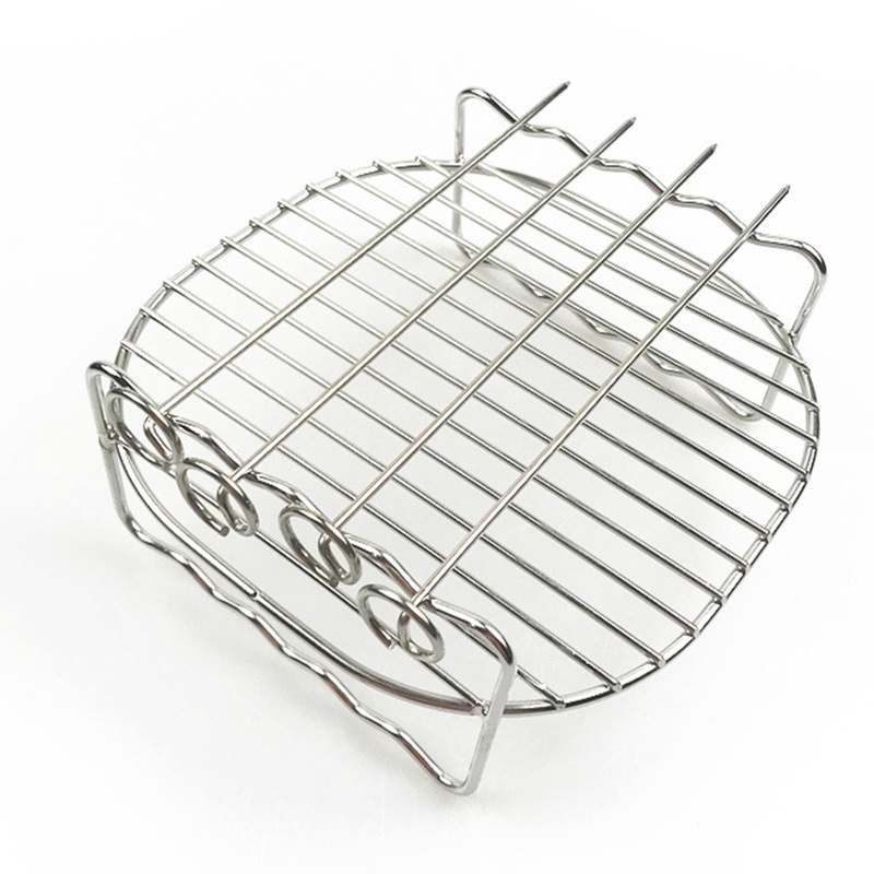 Vỉ Nướng BBQ Kiêm Giá Đỡ Nướng Hai Tầng Bằng Thép Không Gỉ