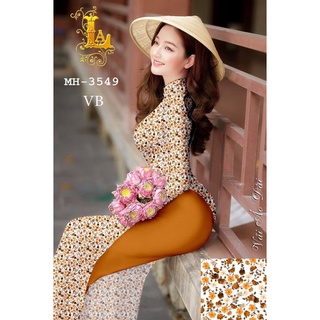 Vải áo dài hoa nhí