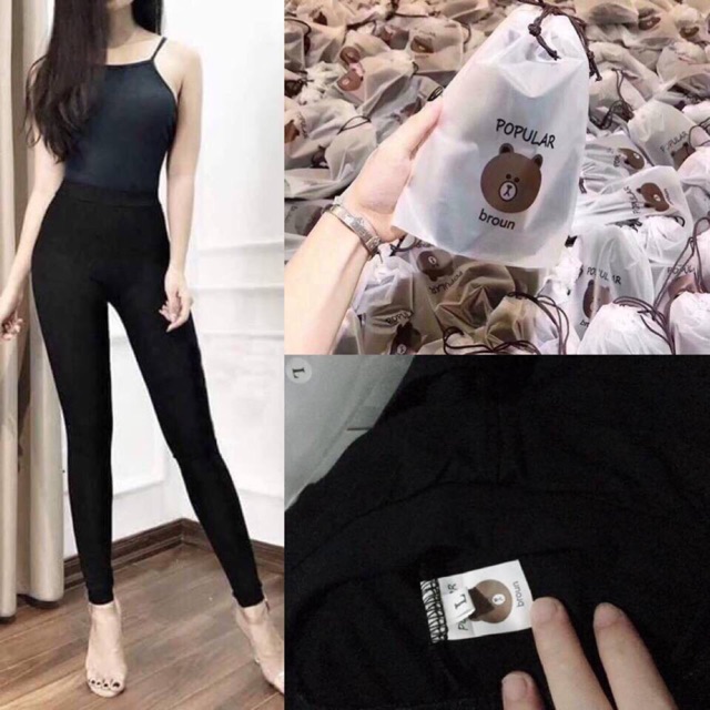 Quần legging gấu