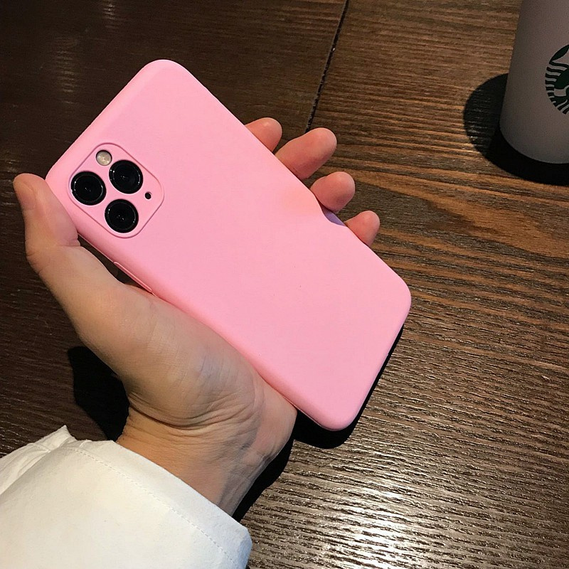 vivo 1808 1811 1820 1812 1807 1817 1801 1819 1806 1818 1816 1802 1814 1804 1805 1851 1815 Pink TPU silicone mobile phone protective case Simple mobile phone anti falling shell Solid color mobile phone soft shell