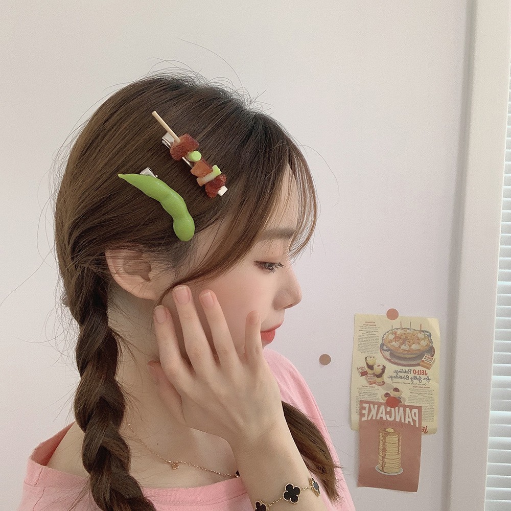 Kẹp tóc Hàn Quốc họa tiết xiên que nướng cực HOT cho nữ