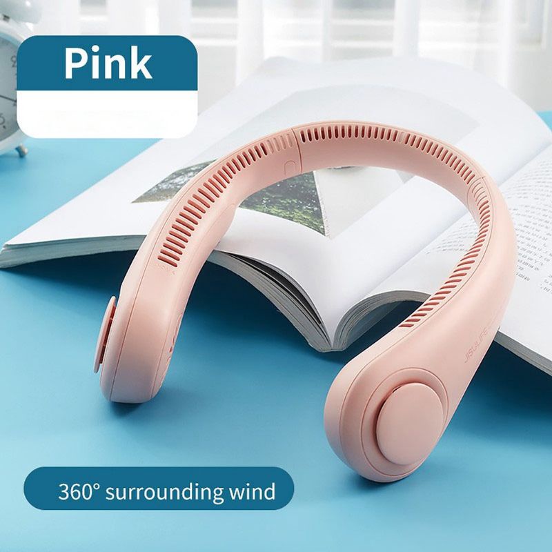 Quạt Mini Đeo Cổ Thông Minh 360 Độ Tích Điện,Không Cánh Tiện Lợi, Thời Trang, Nhỏ Gọn, Dáng Thể Thao.