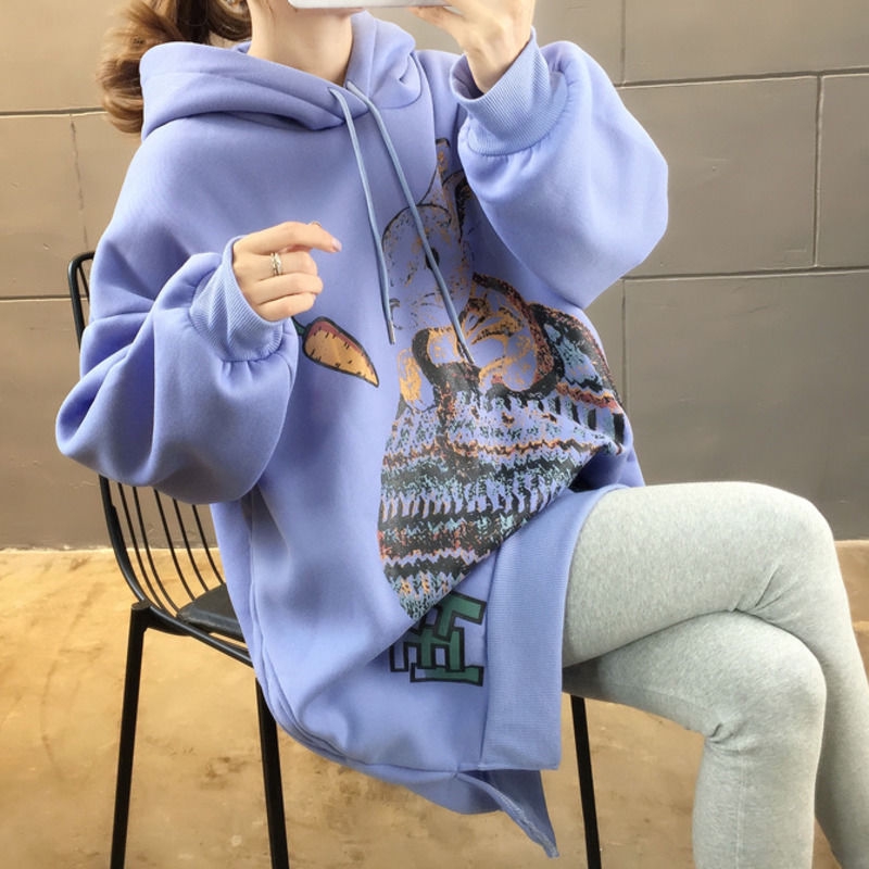 Áo hoodie tay dài in họa tiết hoạt hình xinh xắn | BigBuy360 - bigbuy360.vn