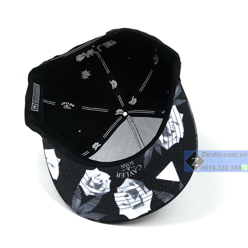 Nón nam snapback đen đẹp thêu họa tiết chữ cá tính - SN09