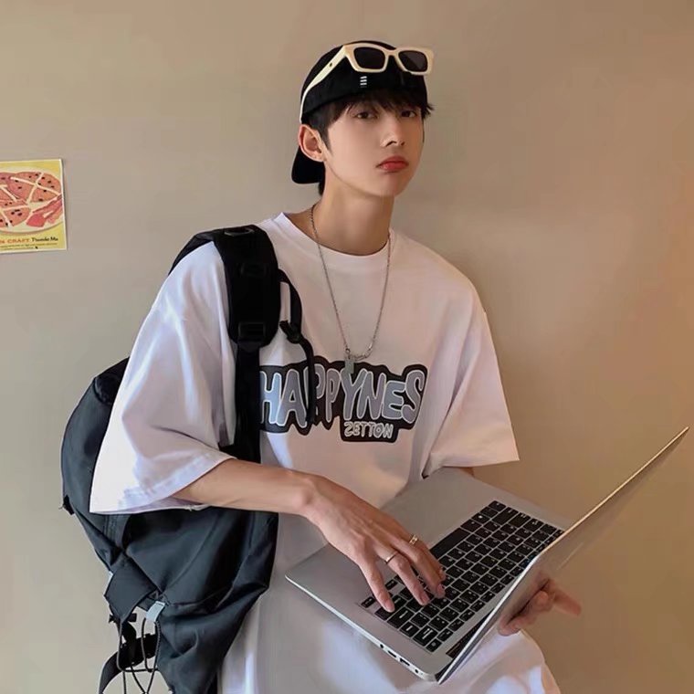 (40-130kg) M-8XL áo phông nam big size Áo Thun Thể Thao Tay Ngắn Cổ Tròn Phong Cách hip hop