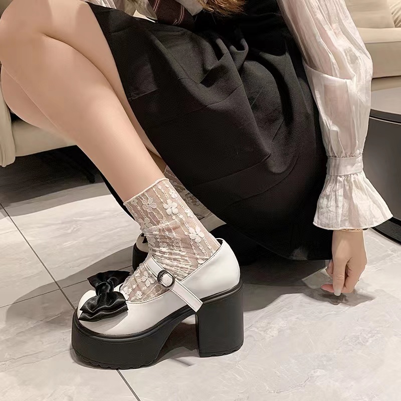 Giày Cao Gót Lolita Đế Dày 10CM Thời Trang Cho Nữ