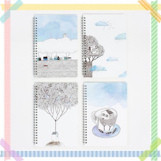 💙Sổ lò xo A5 [FREESHIP] bìa cứng hình Nhà - Mây chống lóa mắt đẹp Chigo SLX84