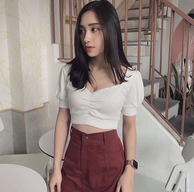 ÁO TAY PHỒNG BO EO 🍀Layla Croptop☘️ | BigBuy360 - bigbuy360.vn