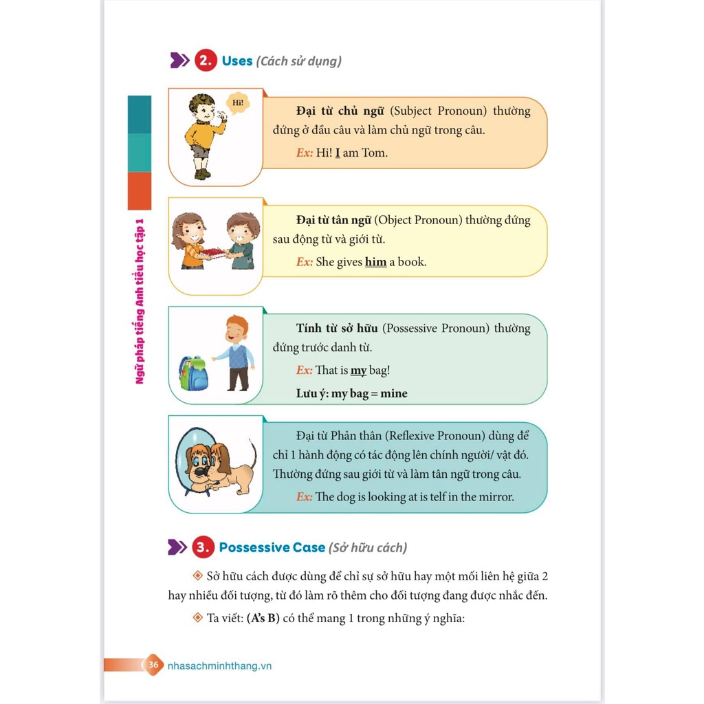 Sách - English grammar for kids - Ngữ pháp tiếng anh tiểu học tập 1(có đáp án) Tặng Kèm Bookmark