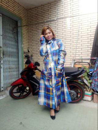 Áo mưa măng tô nữ