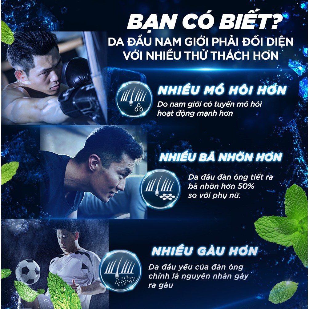 Dầu gội clear men bạc hà 650g