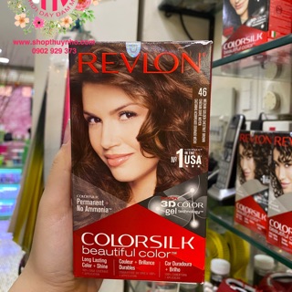 Thuốc nhuộm tóc Revlon ColorSilk số 46 (Medium Golden Chestnut Brown) - Nâu hạt dẻ