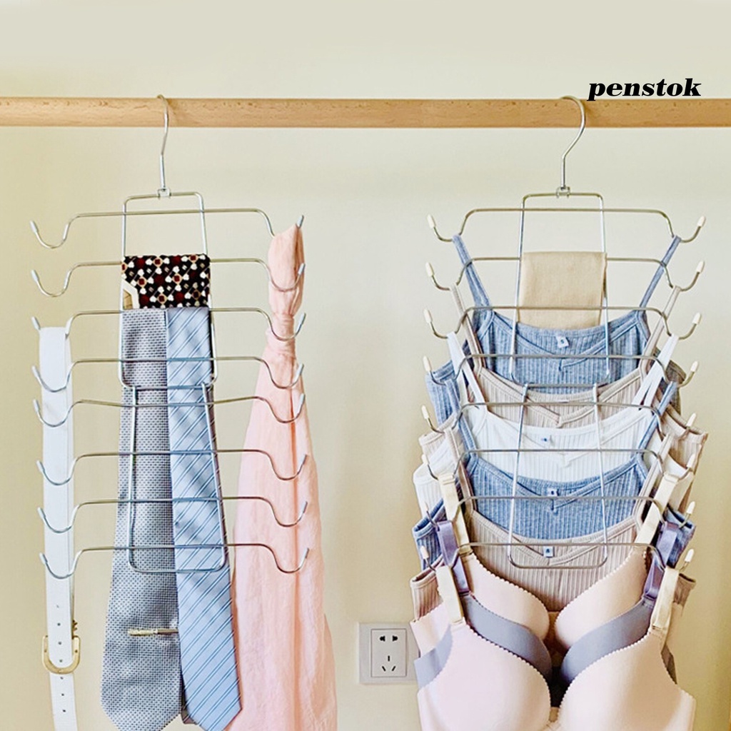 Giá treo quần áo nhiều tầng bằng kim loại có thể gấp gọn tiết kiệm không gian