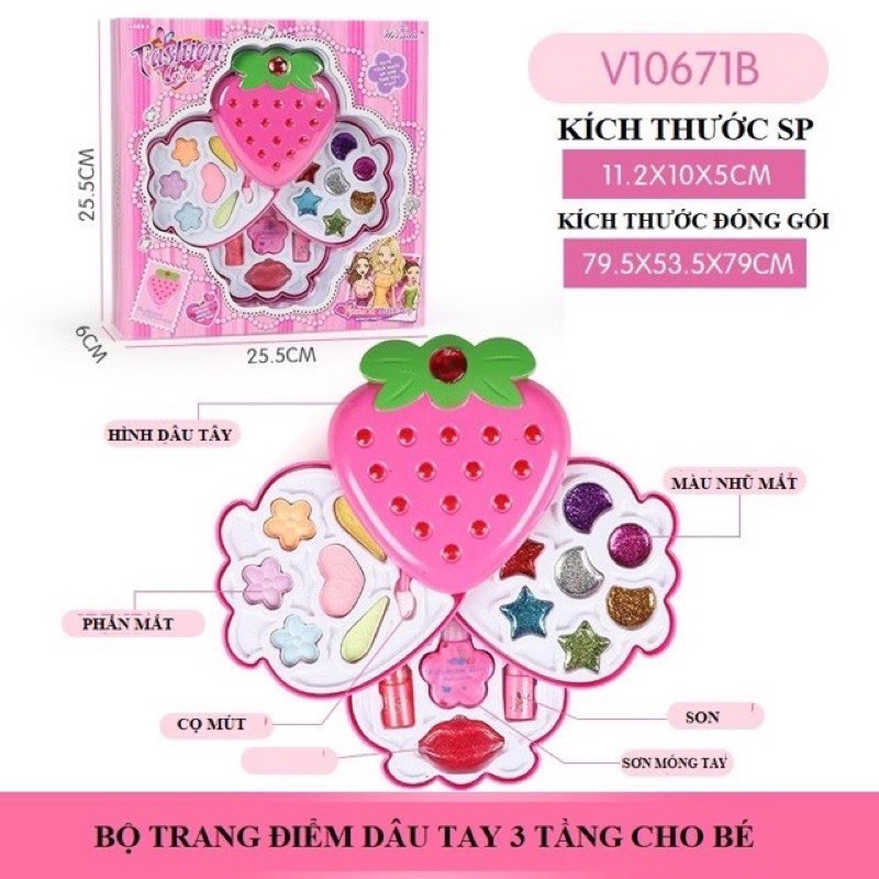 Bộ trang điểm phấn thật, sơn móng tay Elsa Barbie